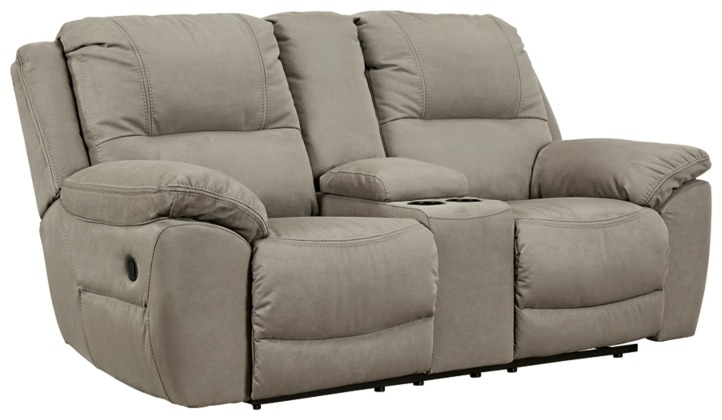 Signature Design by Ashley® Next-Gen Gaucho Putty Reclining Loveseat with Console-0
