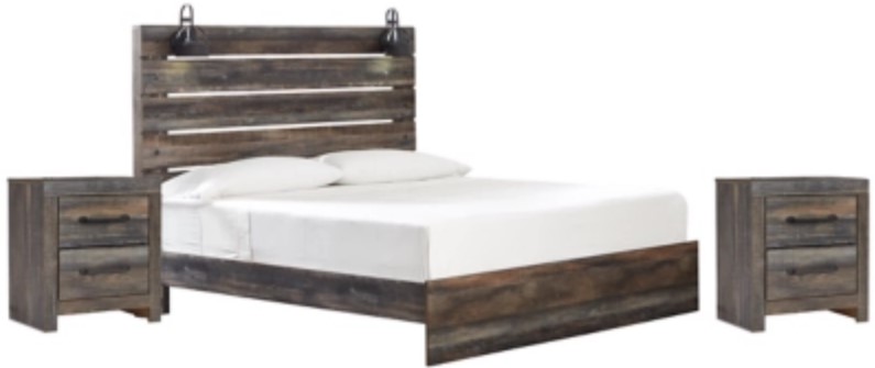 Signature Design by Ashley Drystan 3 Piece Brown Queen Bed Set Dewey Furniture Vermilion OH