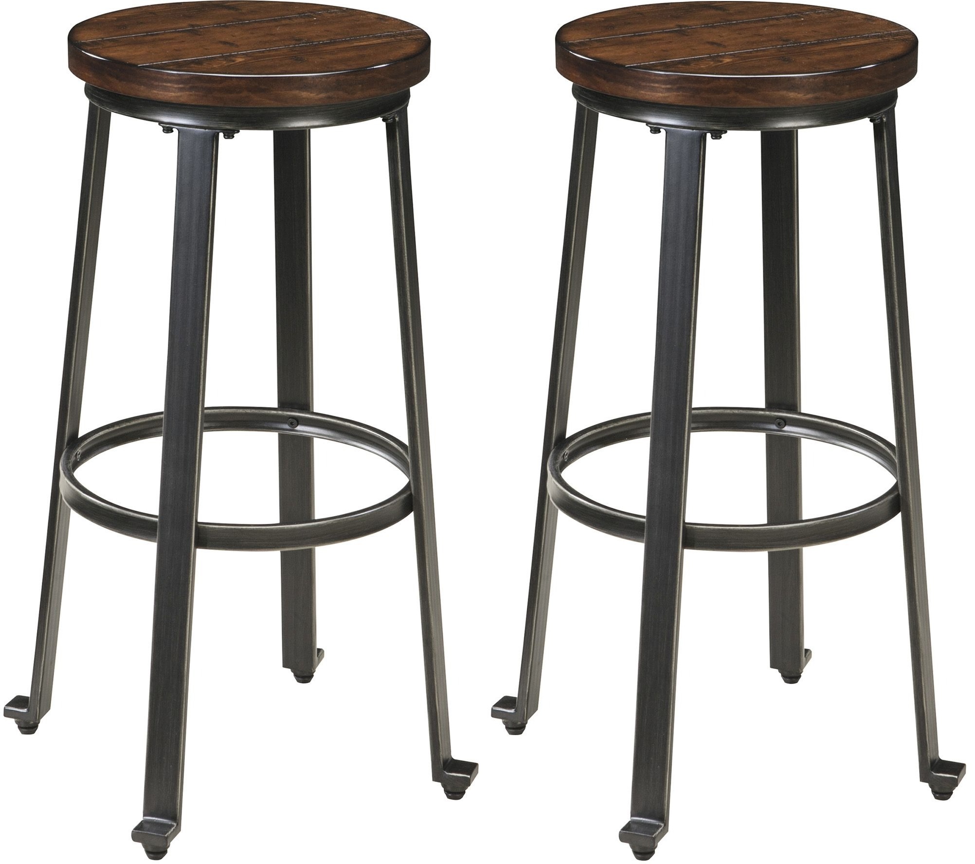 Signature Design by Ashley® Challiman 2-Piece Rustic Brown Bar Stool-0