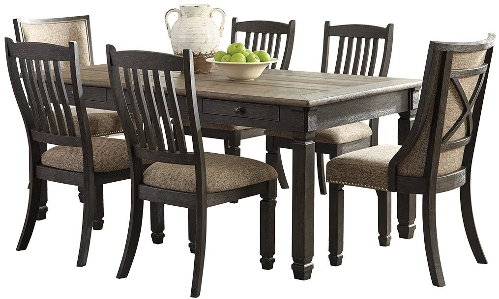 Signature Design by Ashley Tyler Creek 7 Piece Dining Room Set Sunshine Furniture Tulsa OK