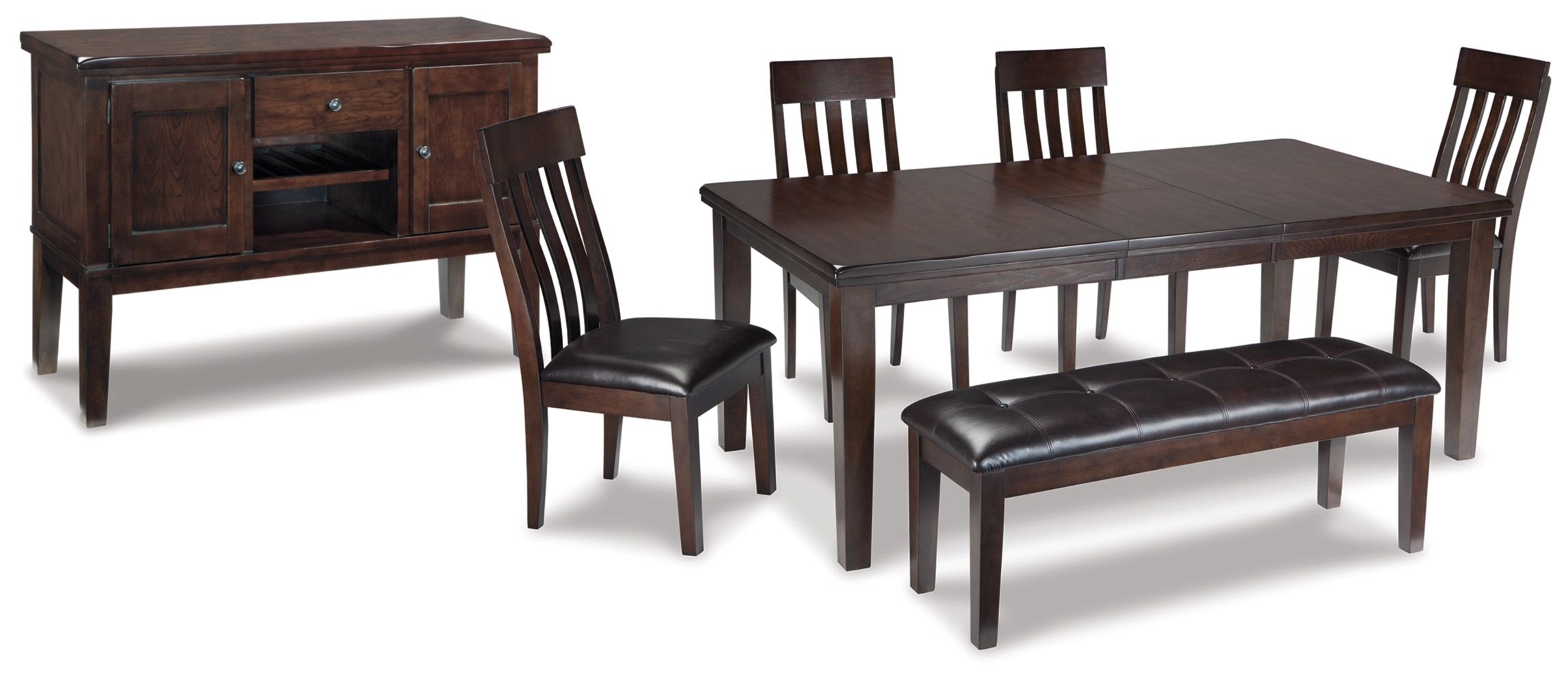 Signature Design by Ashley Haddigan 7 Piece Dark Brown Dining Set