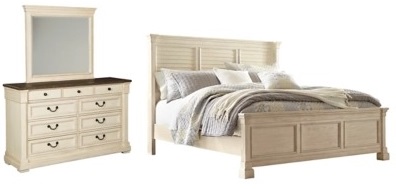 Signature Design by Ashley® Bolanburg 2-Piece Antique White Queen Panel Bed Set-0