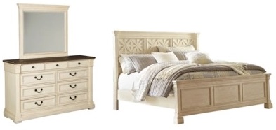 Signature Design by Ashley® Bolanburg 3-Piece Antique White California King Panel Bed Set-0
