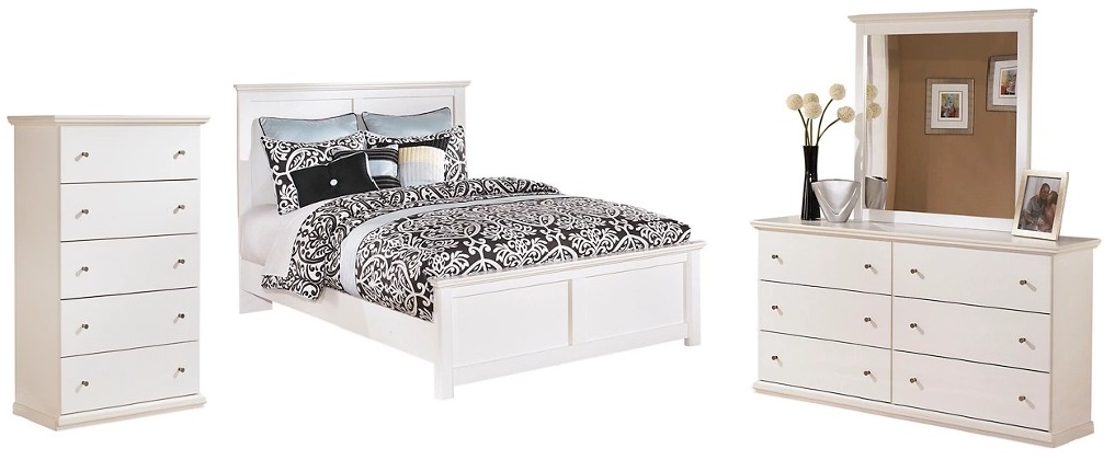 Signature Design by Ashley® Bostwick Shoals 4-Piece White King Panel Bed Set-0