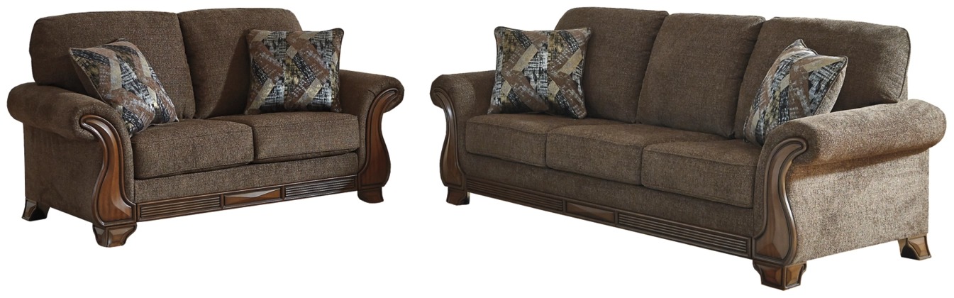 Benchcraft® Miltonwood 2-Piece Teak Living Room Set-0