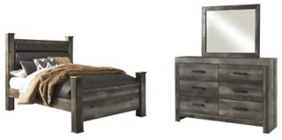 Signature Design by Ashley® Wynnlow 3-Piece Gray Queen Poster Bed Set-0