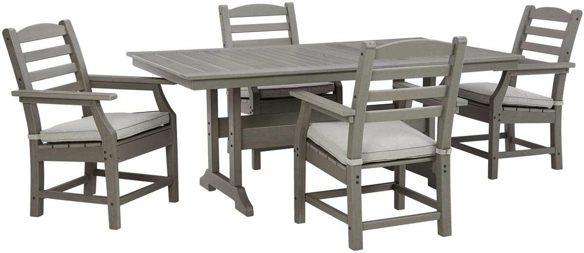 Visola 5 Piece Outdoor Dining Set - Gray